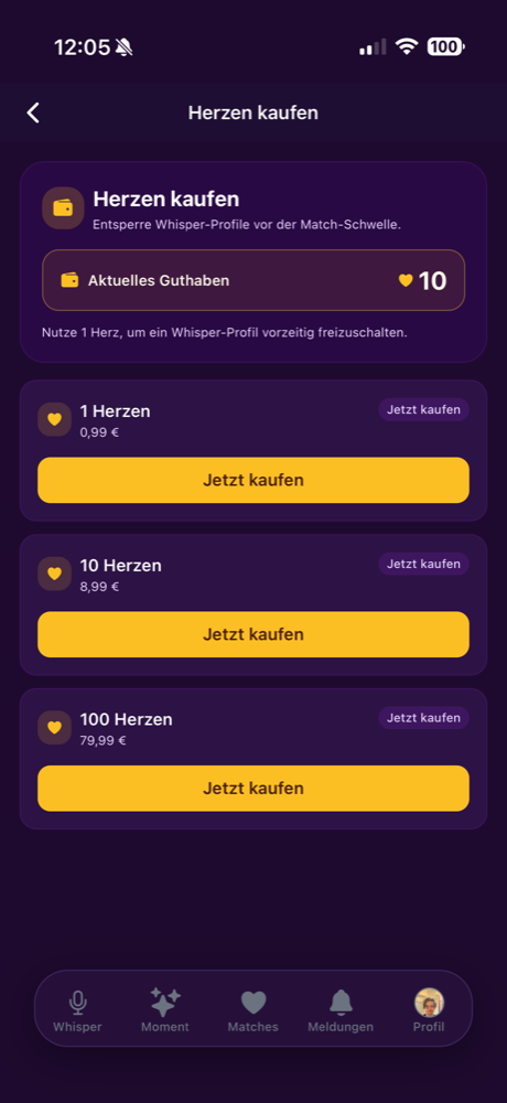 Buy hearts — 1, 10 or 100